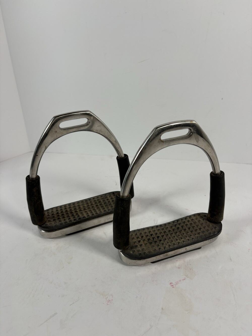 English Peacock Safety Stirrup Irons 4 3/4” Stainless Steel Horse Riding Pair